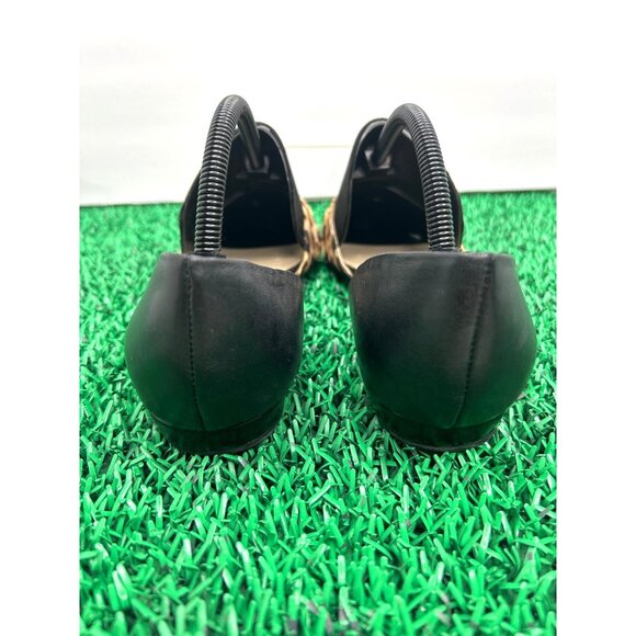 Marc Fisher Sandals Flats women's size10M Leopard Print ‎ Black Peep Toe Dalan 4 - Picture 4 of 8